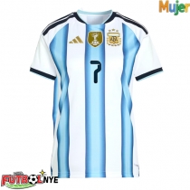 Camiseta Argentina Rodrigo De Paul #7 Primera Equipación para mujer Mundial 2026 manga corta
